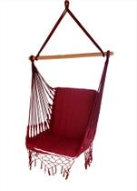 Cadeira De Balanço Rede De Descanso Suspensa Luxo Algodão