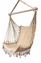 Cadeira De Balanço Rede De Descanso Suspensa Luxo Algodão Caramelo-01