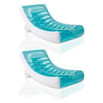 Cadeira de balsa flutuante inflável Rockin' Lounge Pool Intex, pacote com 2