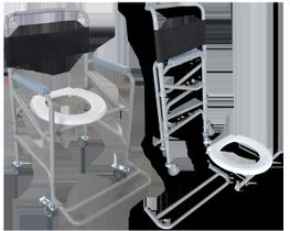 Cadeira de banho dobrável D40 suporta até 120 Kg - Dellamed