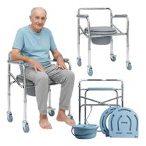 Cadeira De Banho Dobrável Desmontável Assento Suporta até 100kg Sanitário Higiênica