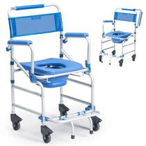 Cadeira de Banho Dobrável em Alumínio Higienica D55 até 135kg Leve Confortável Resistente para Idoso Adulto Dellamed Cadeira de Banho Dobrável em Alumínio Higienica D55 até 135kg Leve Confortável Resistente para Idoso Adulto Dellamed