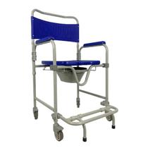 Cadeira De Banho Dobrável Higiênica 150kg Sanitária Com Roda