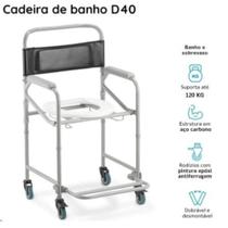 Cadeira de banho dobrável para 120kg d40 dellamed