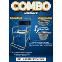 Cadeira de banho higiênica + comadre d40 dellamed até 100 kg