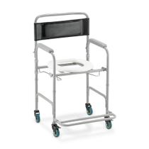 Cadeira de Banho Higiênica Dellamed Dobrável até 100 Kg Preto e Cinza D30