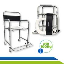 Cadeira de Banho Higiênica Dobrável Até 100 kg D30
