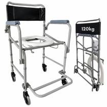 Cadeira De Banho Higienica Dobrável D40 Dellamed até 120kg Resistente Prática Para Idoso Aço Cadeira De Banho Higienica Dobrável D40 Dellamed até 120kg Resistente Prática Para Idoso Aço