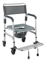 Cadeira De Banho Higiênica Dobrável Em Alumínio 135 kg