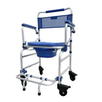 Cadeira De Banho Higiênica Idoso Em Alumínio D55 Até 135kg - Dellamed