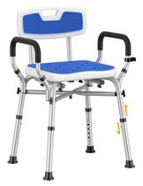 Cadeira de banho Hiqufet Heavy-Duty com encosto e braços, capacidade de 250 kg Cadeira de banho Hiqufet Heavy-Duty com encosto e braços, capacidade de 250 kg