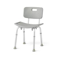 Cadeira de banho Medline Bench Seat Stool 400 kg de capacidade cinza