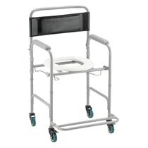 Cadeira De Banho Para Idoso D30 Dobrável Higienica Prática Resistente Com Rodas Dellamed