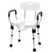 Cadeira de banho Sangohe 796E Seat em forma de U Heavy Duty com braços