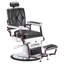 Cadeira De Barbeiro Reclinável Harley Profissional - Preto Branco