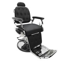 Cadeira de Barbeiro Reclinável King - Cor Preto - CC&S