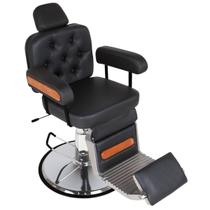 Cadeira de Barbeiro Reclinável Sevilha Prime - Pé Redondo - CC&S
