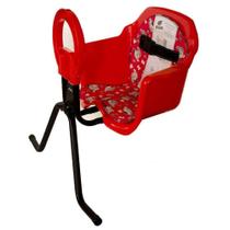 Cadeira De Bicicleta Bike Dianteira Frontal Cadeirinha Luxo Vermelha Oferta - Pojda