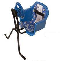 Cadeira De Bicicleta Dianteira Frontal Cadeirinha Com Volante Azul Oferta - Pojda