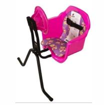 Cadeira De Bicicleta Dianteira Frontal Cadeirinha Com Volante Rosa Oferta - Pojda