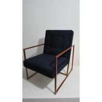 Cadeira de Braço Poltrona Decorativo T. Azul Marinho Formosa Cadeira de Braço Poltrona Decorativo T. Azul Marinho Formosa