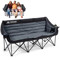 Cadeira de camping dobrável Huskfirm para 3 pessoas com porta-copos Cadeira de camping dobrável Huskfirm para 3 pessoas com porta-copos