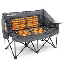 Cadeira de camping dupla aquecida Huskfirm com 4 zonas e 3 temperaturas Cadeira de camping dupla aquecida Huskfirm com 4 zonas e 3 temperaturas