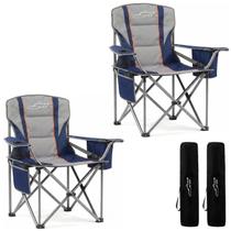 Cadeira de Camping FAIR WIND Dobrável Reforçada, Kit com 2 Unidades, 12 kg