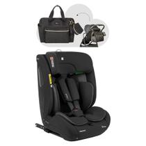 Cadeira de carro i-flit isofix black 9 a 36 kg (preto) e bolsa maternidade luxo- kikka boo