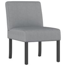 Cadeira de chinelo vidaXL Modern em tecido cinza claro estofada Cadeira de chinelo vidaXL Modern em tecido cinza claro estofada