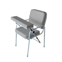 Cadeira de Coleta de Sangue Comfort Com Suporte de Braço Frontal Cinza Cadeira de Coleta de Sangue Comfort Com Suporte de Braço Frontal Cinza