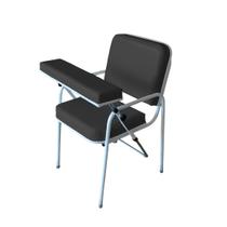 Cadeira de Coleta de Sangue Comfort Com Suporte de Braço Frontal Preta