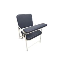 Cadeira de Coleta de Sangue Comfort Com Suporte de Braço Frontal Reforçada Obeso Azul Marinho