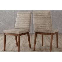 Cadeira de Cozinha Elena Kit 2 Un Nature/Linho Creme - Henn