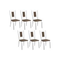 Cadeira de Cozinha Florença 2C005 Aço Kit 6 Uni Cromado/Marrom 21 - Kappesberg Cadeira de Cozinha Florença 2C005 Aço Kit 6 Uni Cromado/Marrom 21 - Kappesberg
