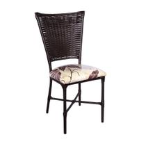 Cadeira de Cozinha Juncada Argila com Assento Floral Marrom Fortmix