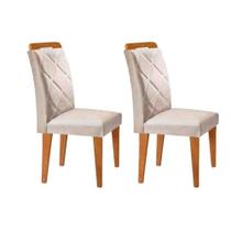 Cadeira de Cozinha Melissa Kit 2 Un Madeira Capuccino/Suede Creme - Rufato Cadeira de Cozinha Melissa Kit 2 Un Madeira Capuccino/Suede Creme - Rufato