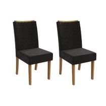 Cadeira de Cozinha Rosa 2CAD129 Madeirado Kit 2 Un Canela/Suede Preto - Kappesberg Cadeira de Cozinha Rosa 2CAD129 Madeirado Kit 2 Un Canela/Suede Preto - Kappesberg