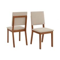 Cadeira de Cozinha Talia Freijo/Suede Creme - DJ Móveis Cadeira de Cozinha Talia Freijo/Suede Creme - DJ Móveis