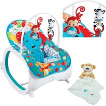 Cadeira de Descanço P/ Bebê Azul C/ Naninha Ursinho Pelucia Cadeira de Descanço P/ Bebê Azul C/ Naninha Ursinho Pelucia