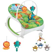 Cadeira de Descanço P/ Bebê Verde + Mobile Musical Giratório