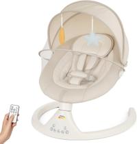 Cadeira de Descanso Bebê Automática Elétrica Bivolt com Controle Remoto Musical 3 Posições Recline Até 18kg e Mosquiteiro