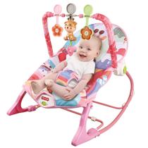 Cadeira De Descanso Bebê Balanço Musical Vibratória Rosa Bambinelli
