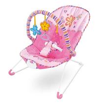 Cadeira De Descanso Bebe Vibração Som Balanço Brinquedo Rosa BW093 Importway