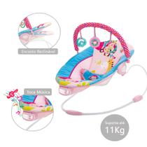 Cadeira de Descanso Infantil Musical e vibratória Bebê Sunset Rosa Criança Mastela