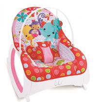 Cadeira de Descanso Musical, Vibratória e Balanço Safari Vermelha - Color Baby