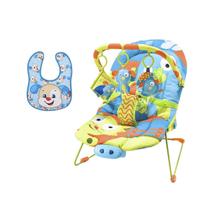Cadeira De Descanso Reclinável Multikids Baby Com Móbile + Babador Impermeável - Kit Comercial