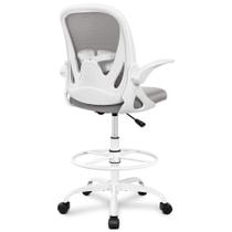 Cadeira de desenho ergonômica Primy Cadeira de escritório alta cinza