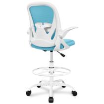 Cadeira de escritório alta ergonômica para desenho Primy azul
