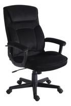 Cadeira de Escritório Aveludada Maxx Soft Confort Preto